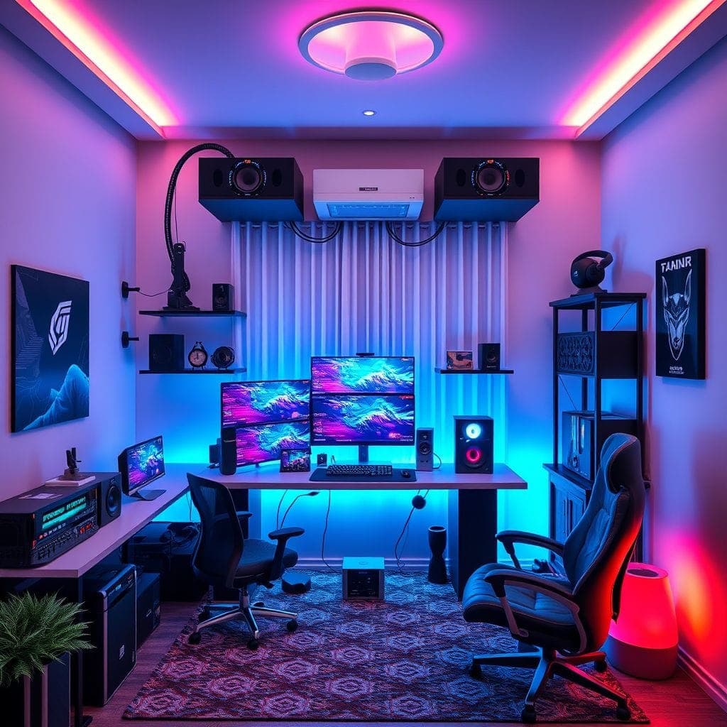Gaming Room Home Office design example 2
