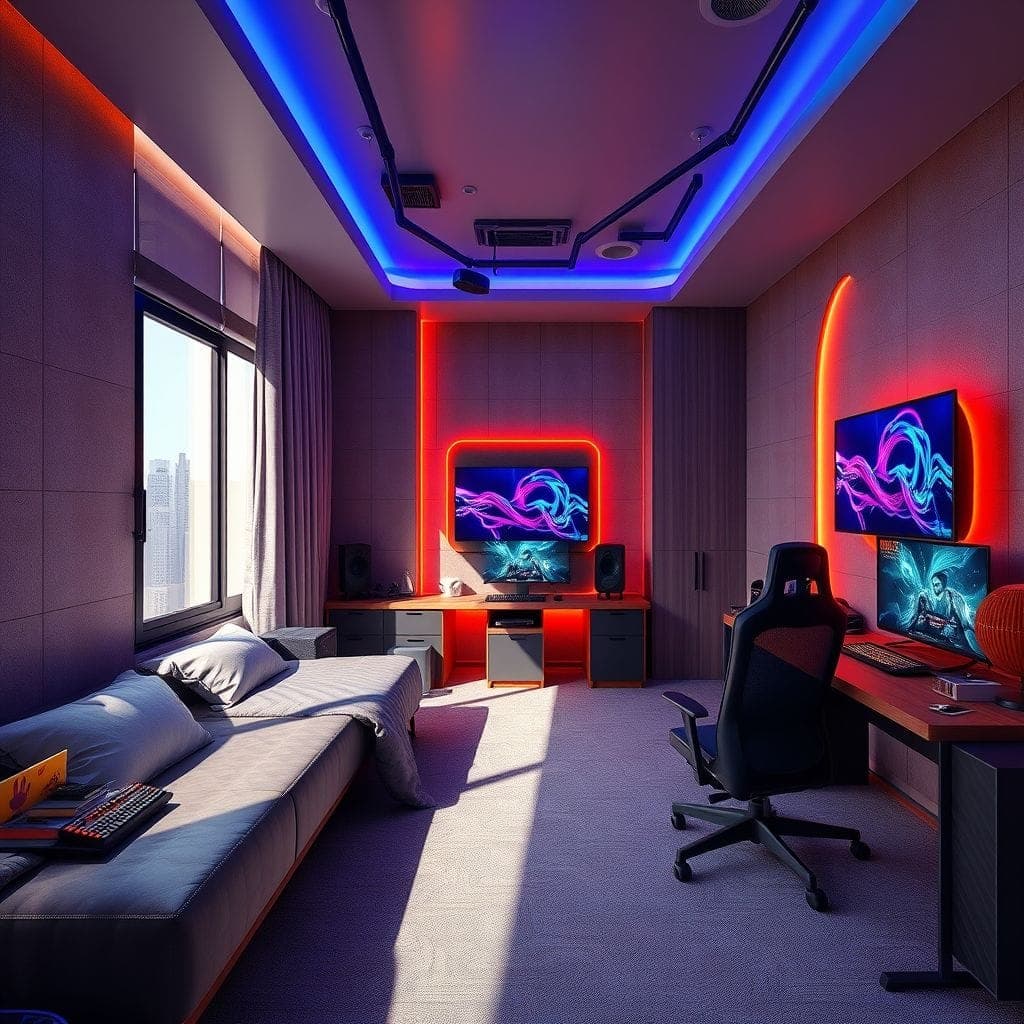 Gaming Room Hotel Room design example 4