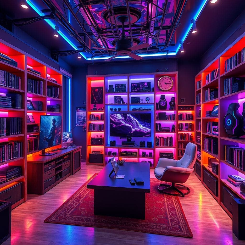 Gaming Room Library design example 1