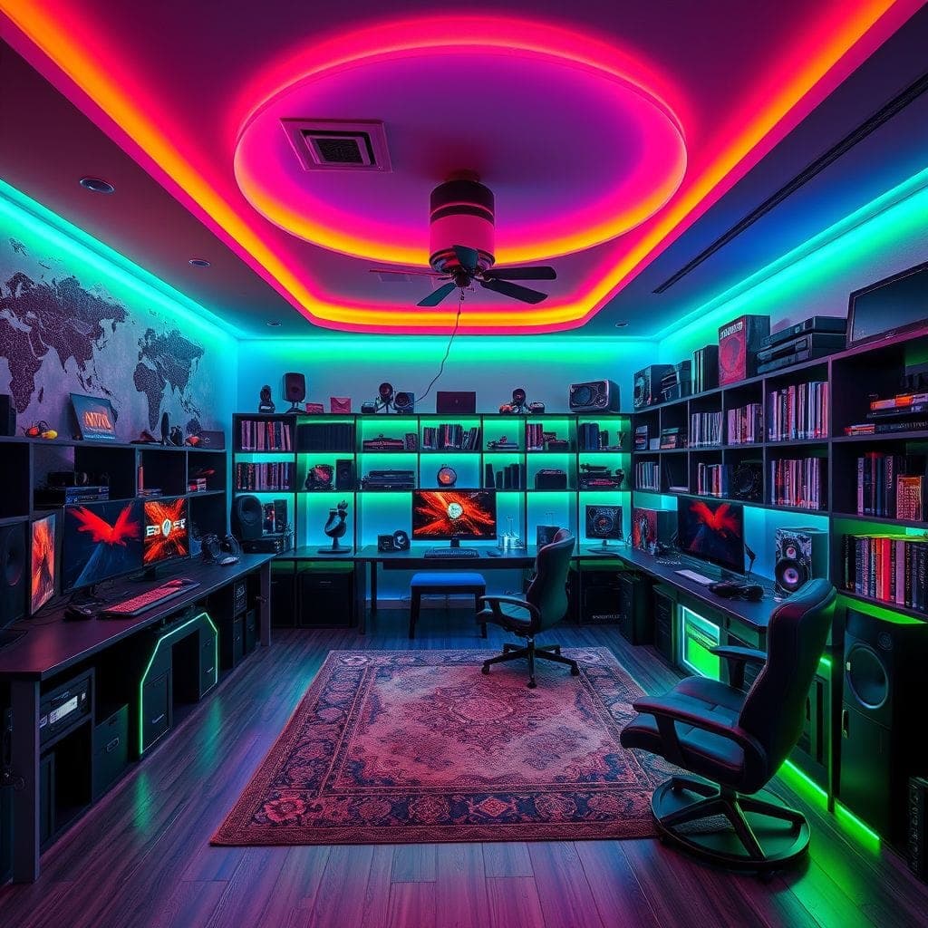 Gaming Room Library design example 3