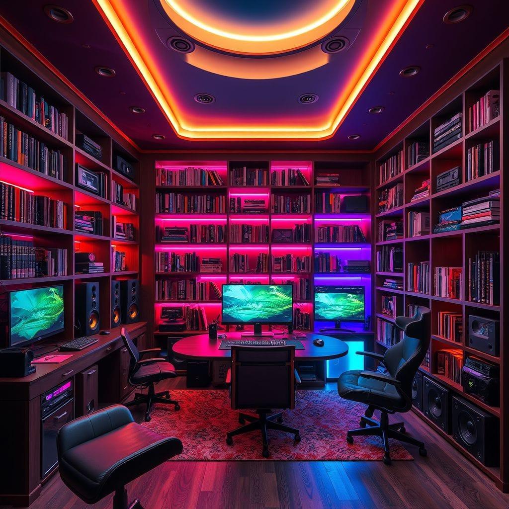 Gaming Room Library design example 4