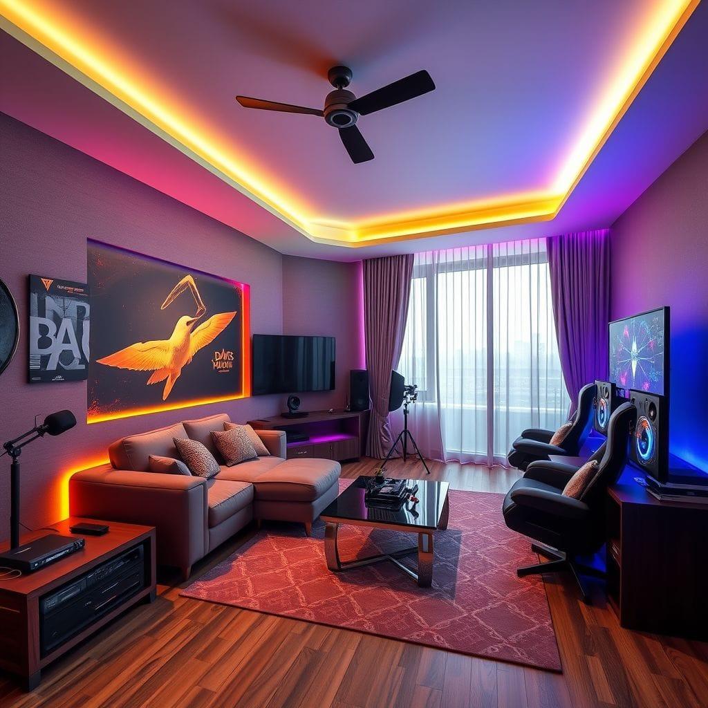 Gaming Room Living Room design example 2