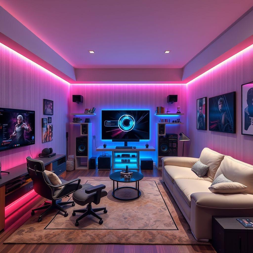 Gaming Room Living Room design example 3