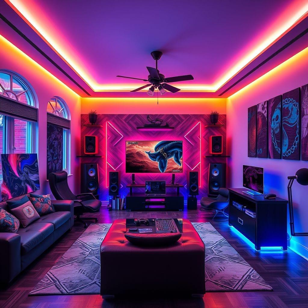 Gaming Room Living Room design example 4