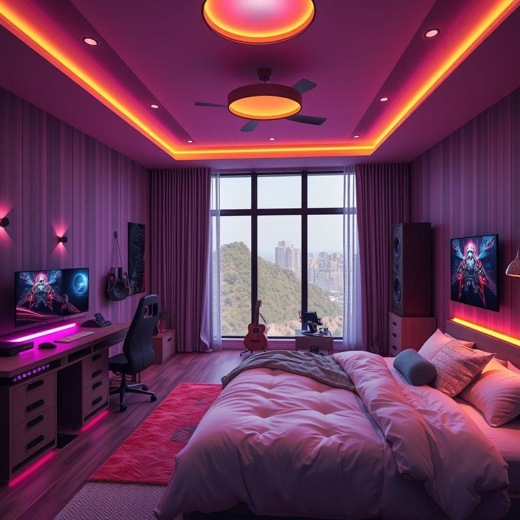 Gaming Room Master Bedroom design example 2