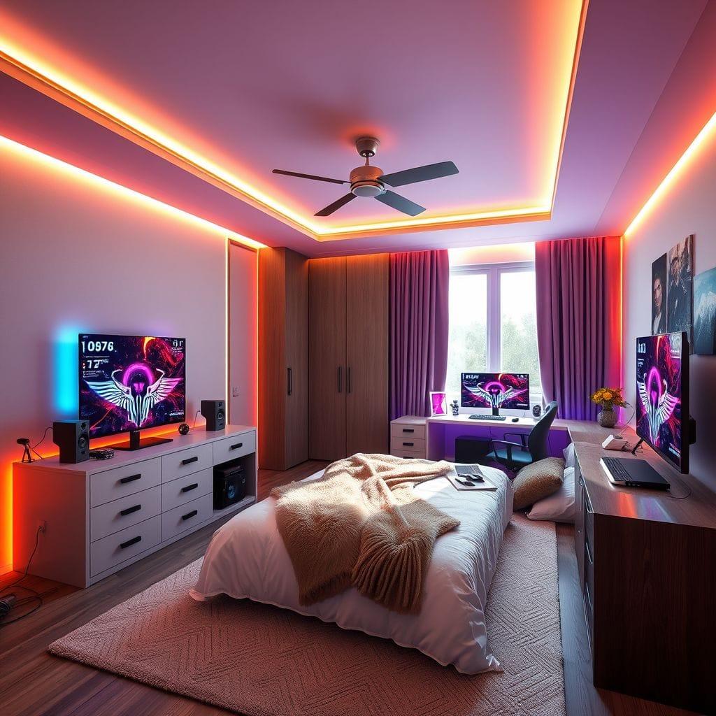 Gaming Room Master Bedroom design example 3