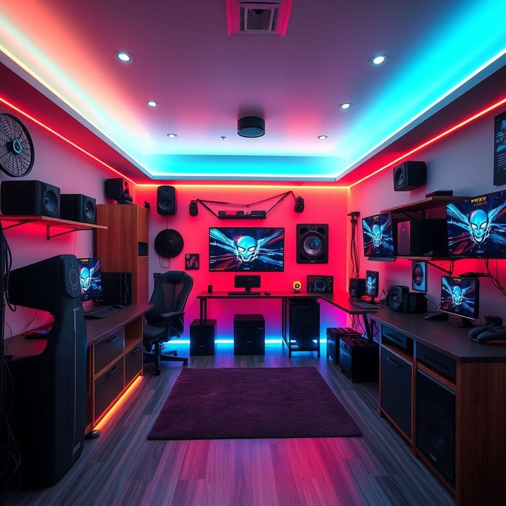 Gaming Room Mudroom design example 1