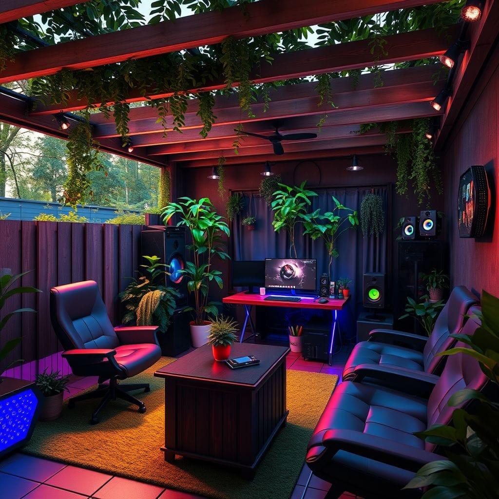Gaming Room Outdoor Garden design example 1