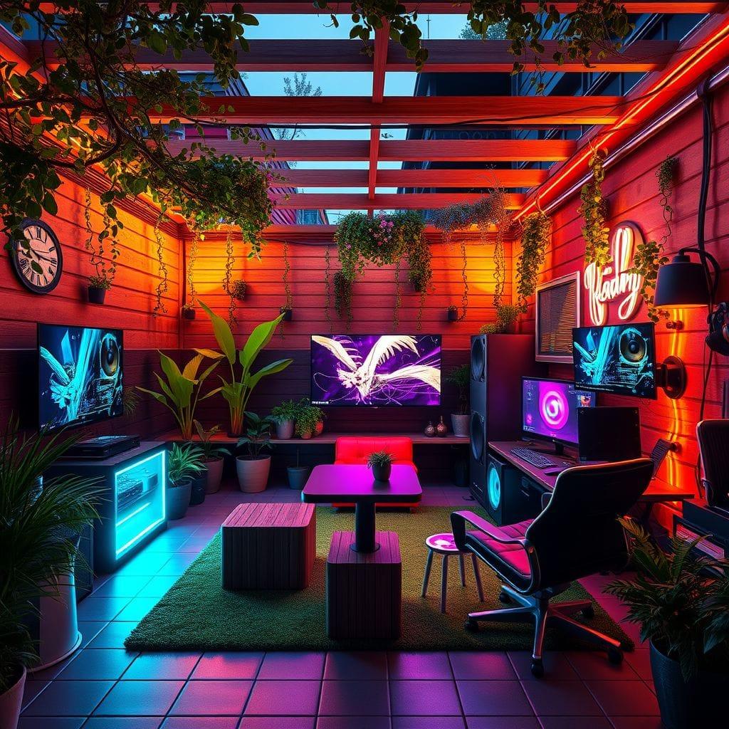 Gaming Room Outdoor Garden design example 2
