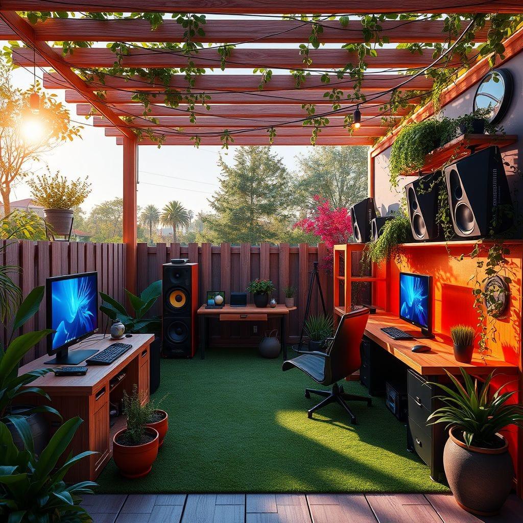 Gaming Room Outdoor Garden design example 3