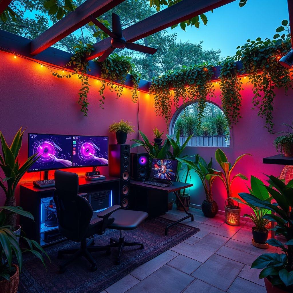 Gaming Room Outdoor Garden design example 4