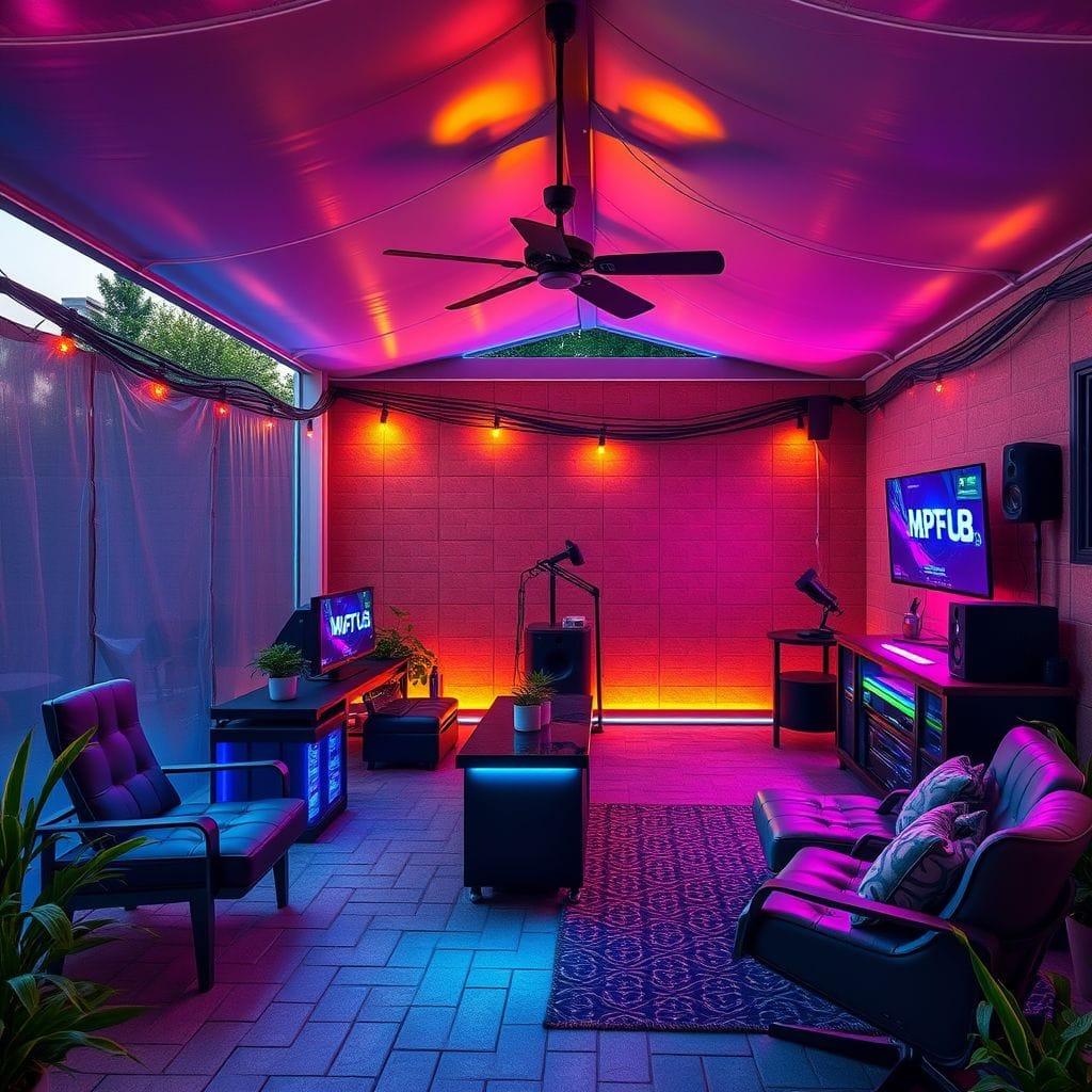 Gaming Room Outdoor Patio design example 1
