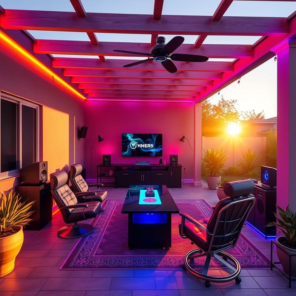 Gaming Room Outdoor Patio design example 2