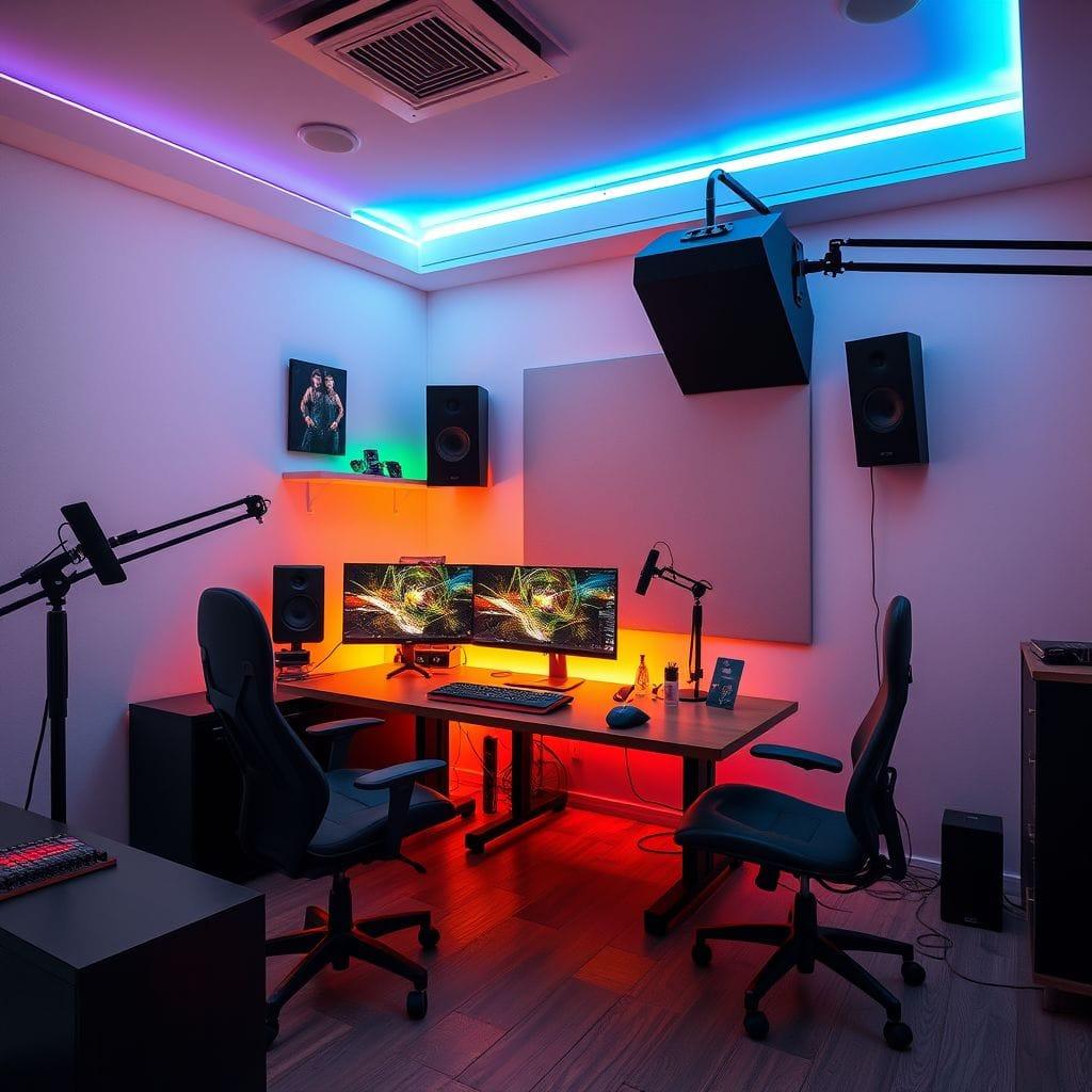 Gaming Room Podcast Studio design example 2