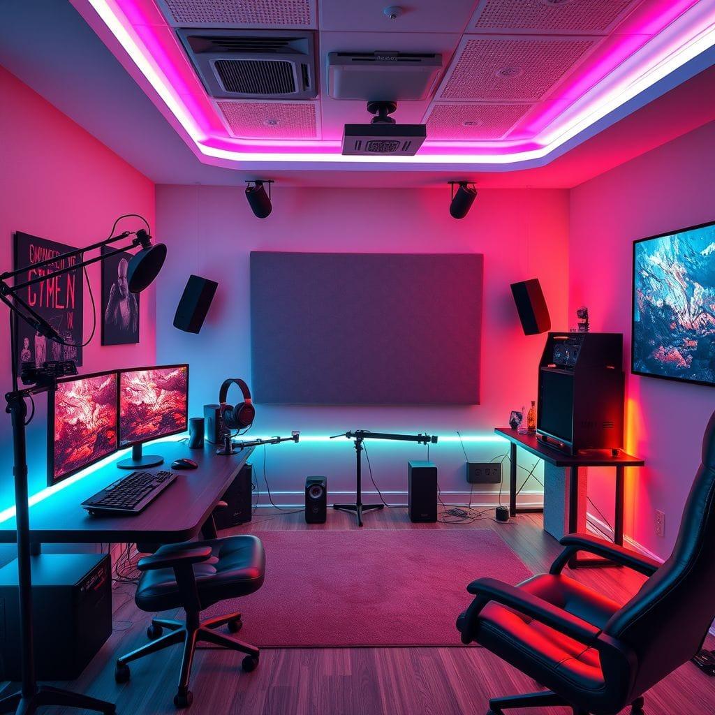 Gaming Room Podcast Studio design example 3