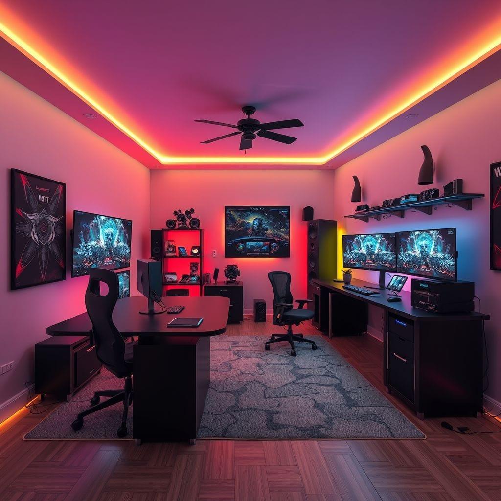 Gaming Room Study Room design example 2
