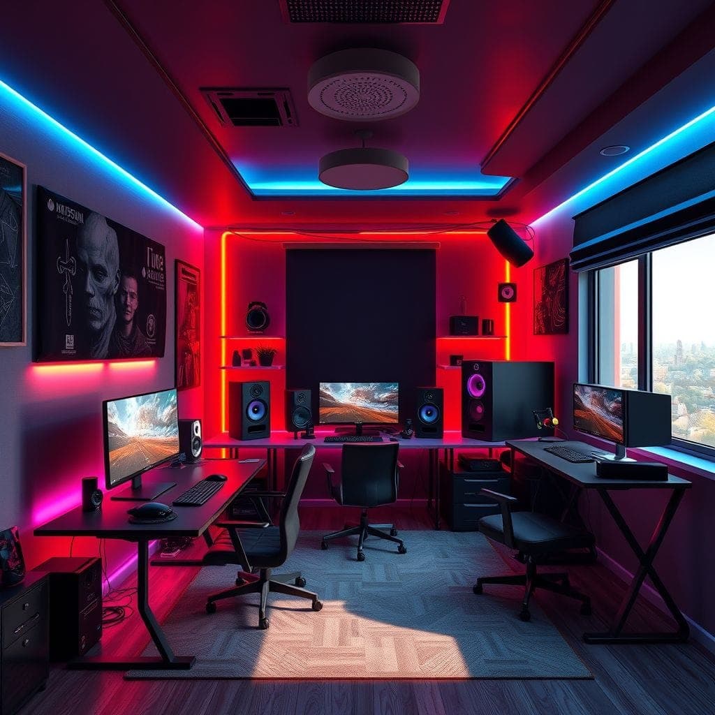 Gaming Room Study Room design example 3