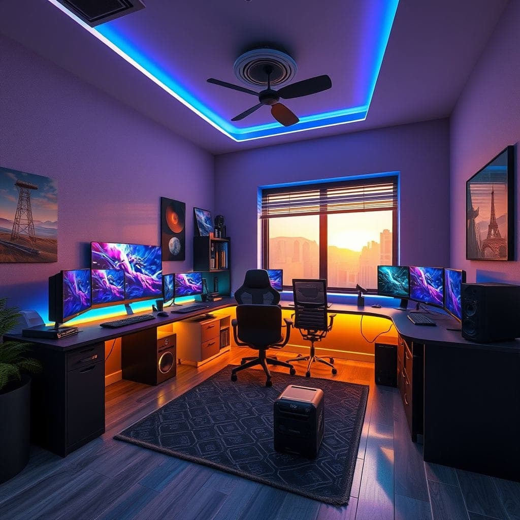 Gaming Room Study Room design example 4