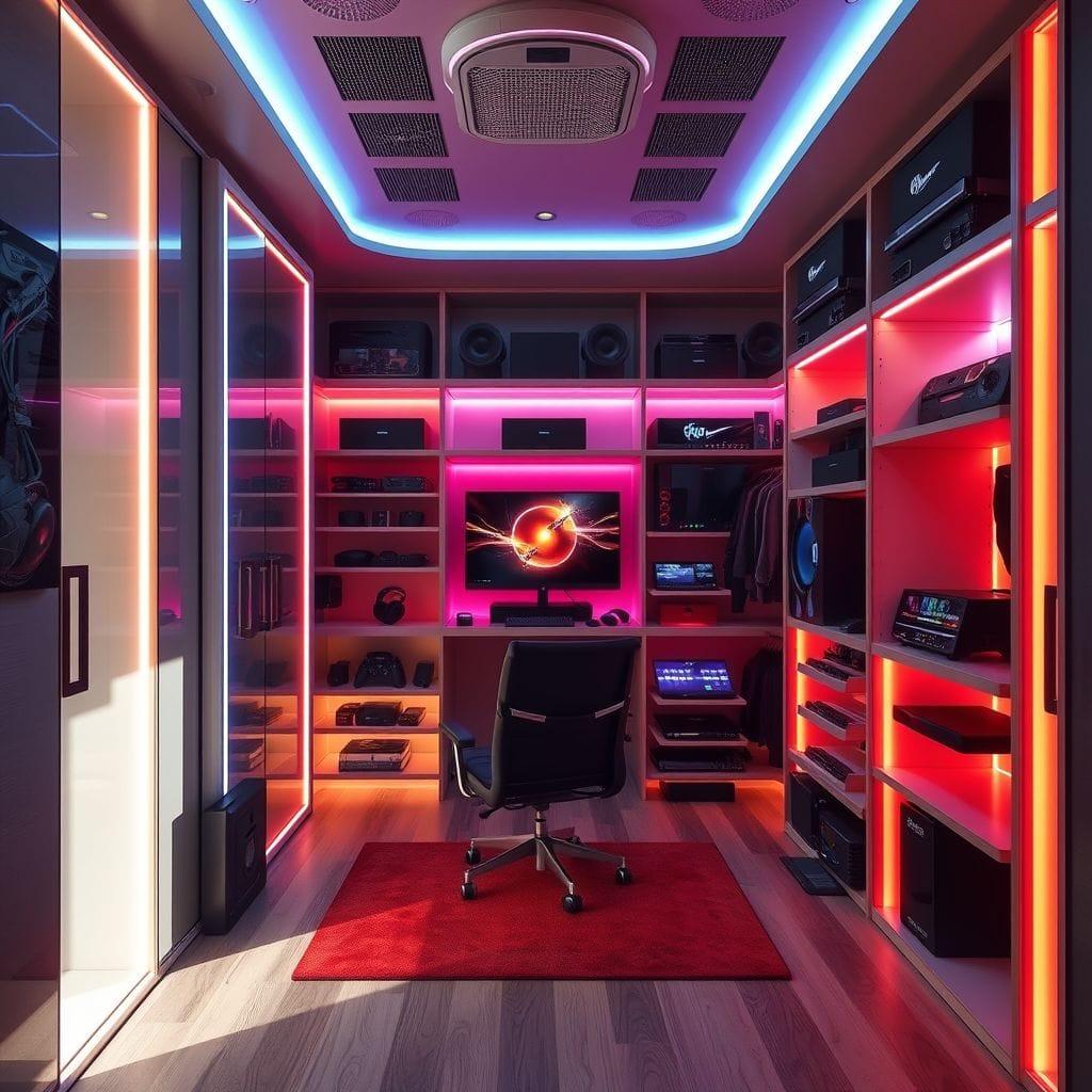 Gaming Room Walk-in Closet design example 1
