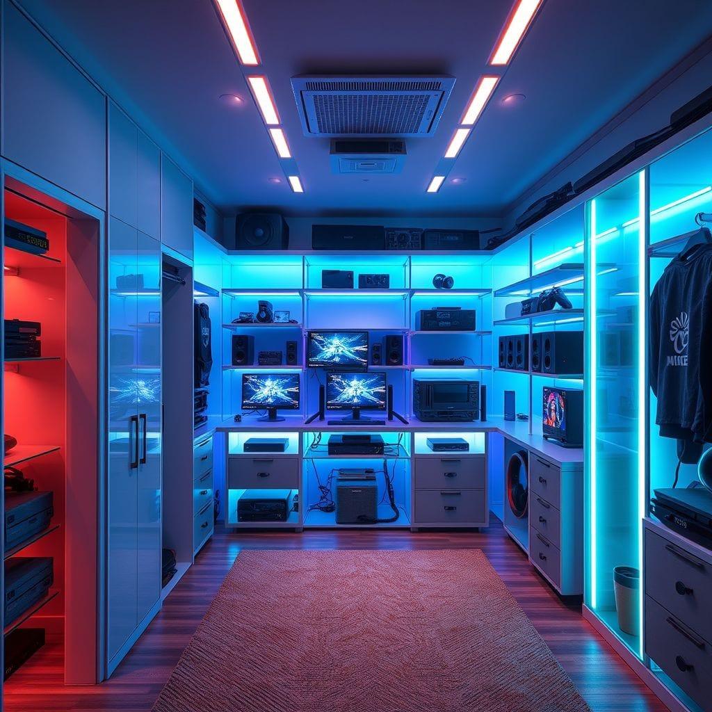 Gaming Room Walk-in Closet design example 2