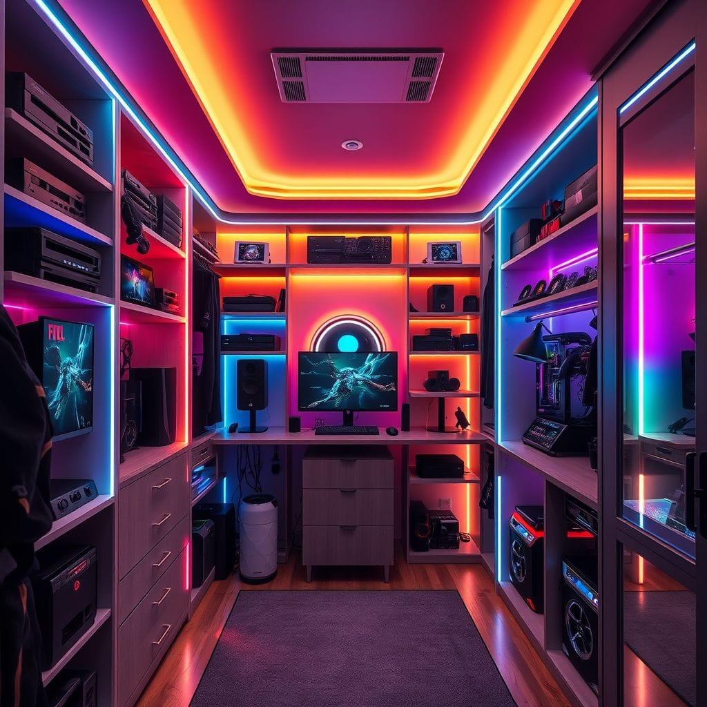 Gaming Room Walk-in Closet design example 3
