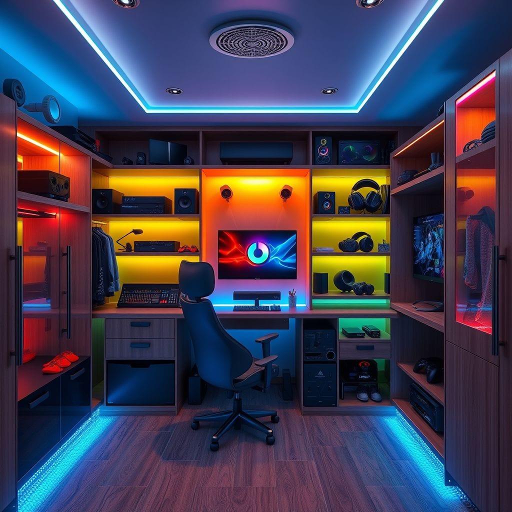 Gaming Room Walk-in Closet design example 4