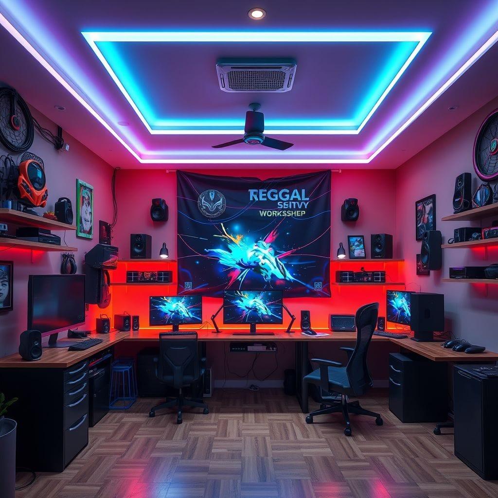 Gaming Room Workshop design example 1