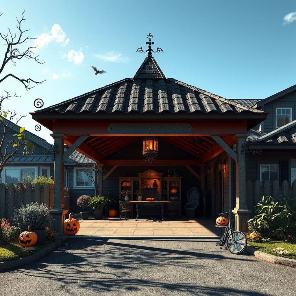 Halloween Carport design example 2