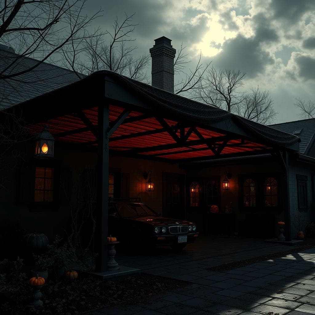 Halloween Carport design example 3