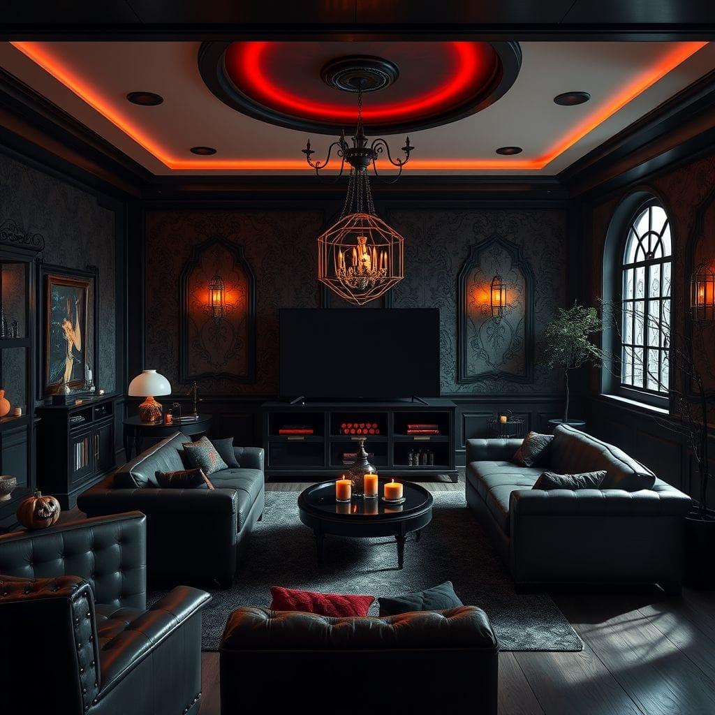 Halloween Entertainment Room design example 2