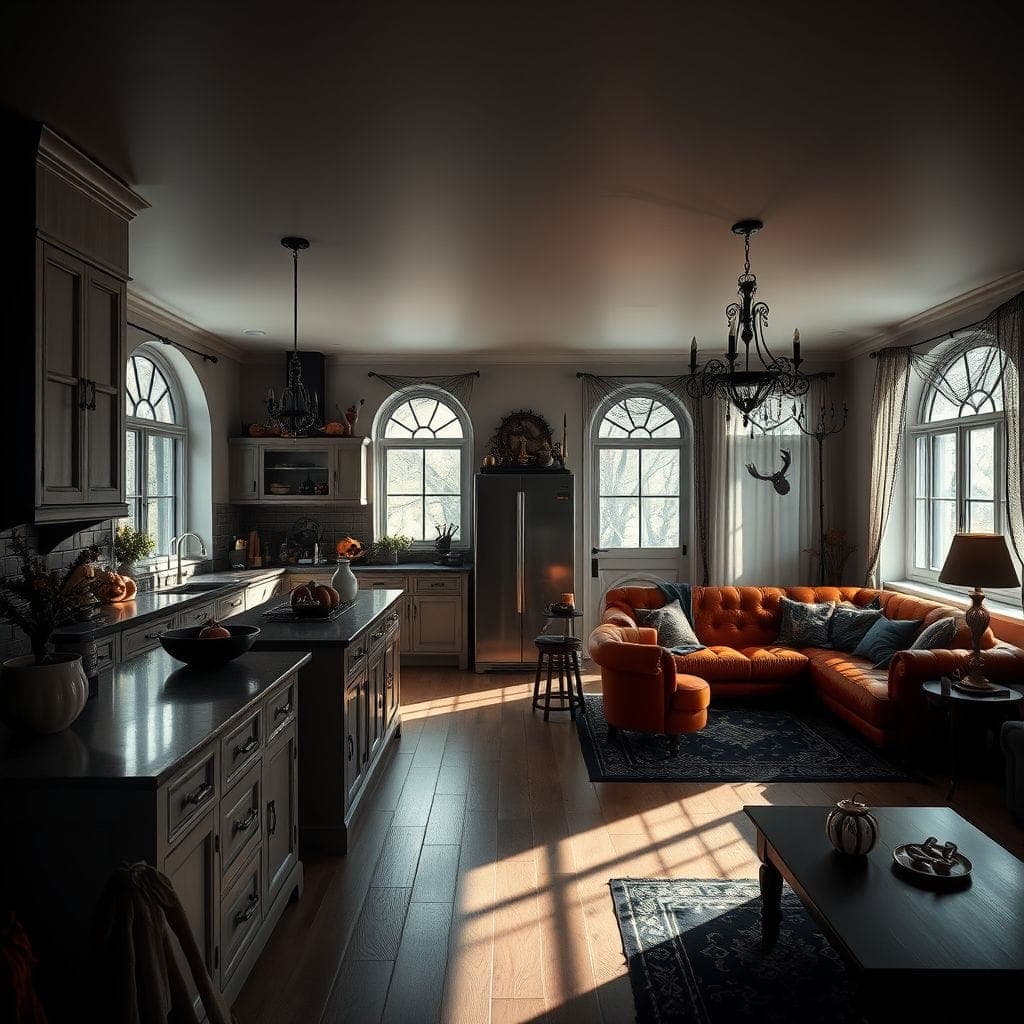 Halloween Kitchen Living Combo design example 2
