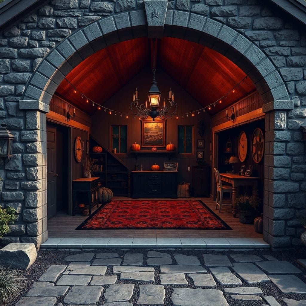 Halloween Outdoor Garage design example 1