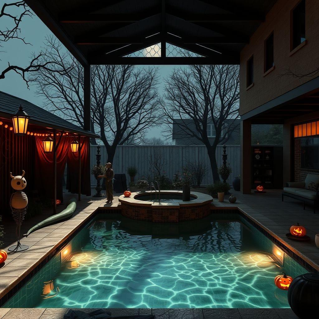 Halloween Outdoor Pool Area design example 1
