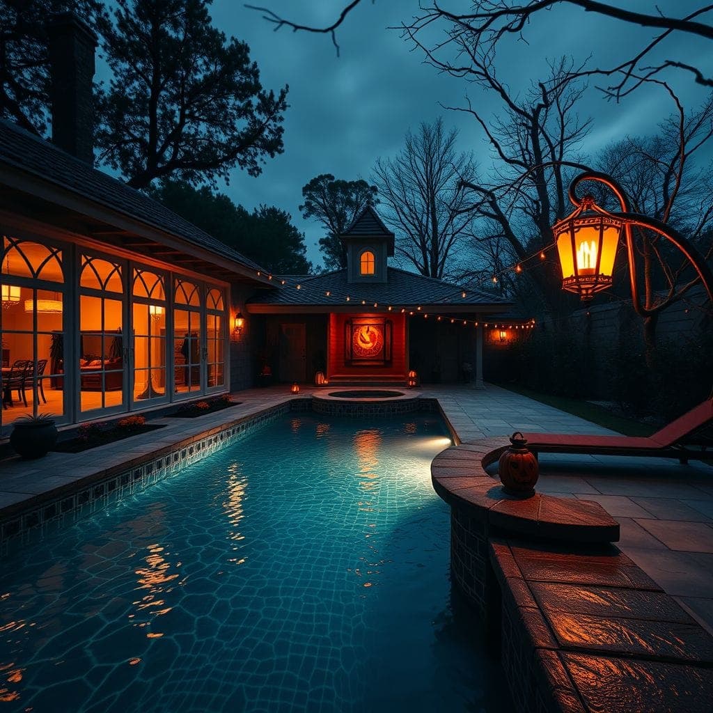 Halloween Outdoor Pool Area design example 2
