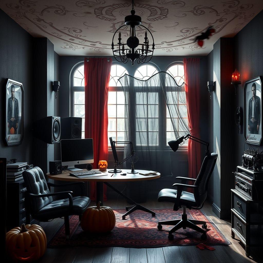 Halloween Podcast Studio design example 2
