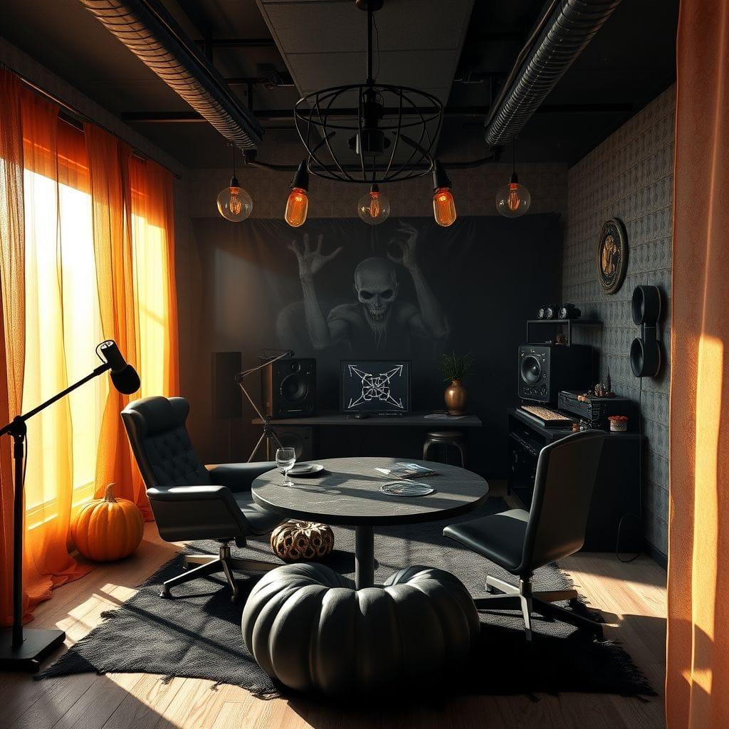 Halloween Podcast Studio design example 4