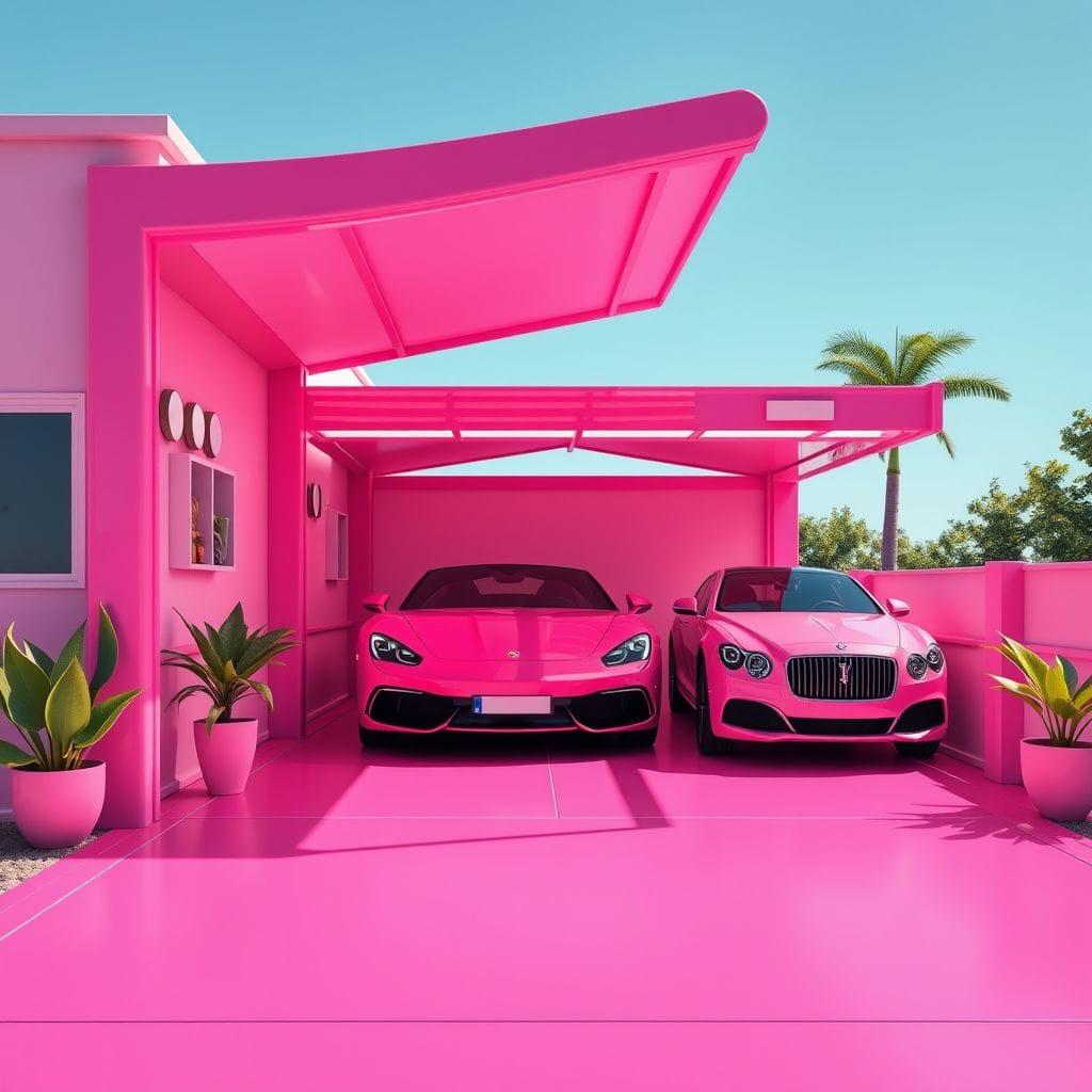 Hot Pink Carport design example 1
