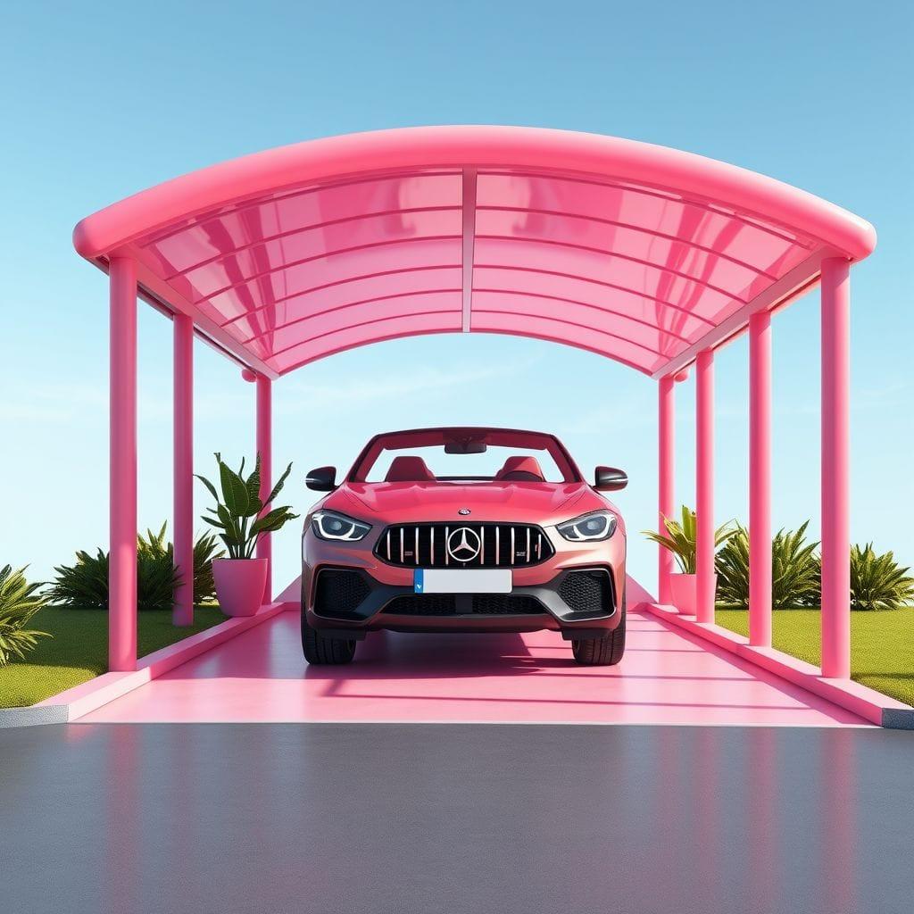 Hot Pink Carport design example 4