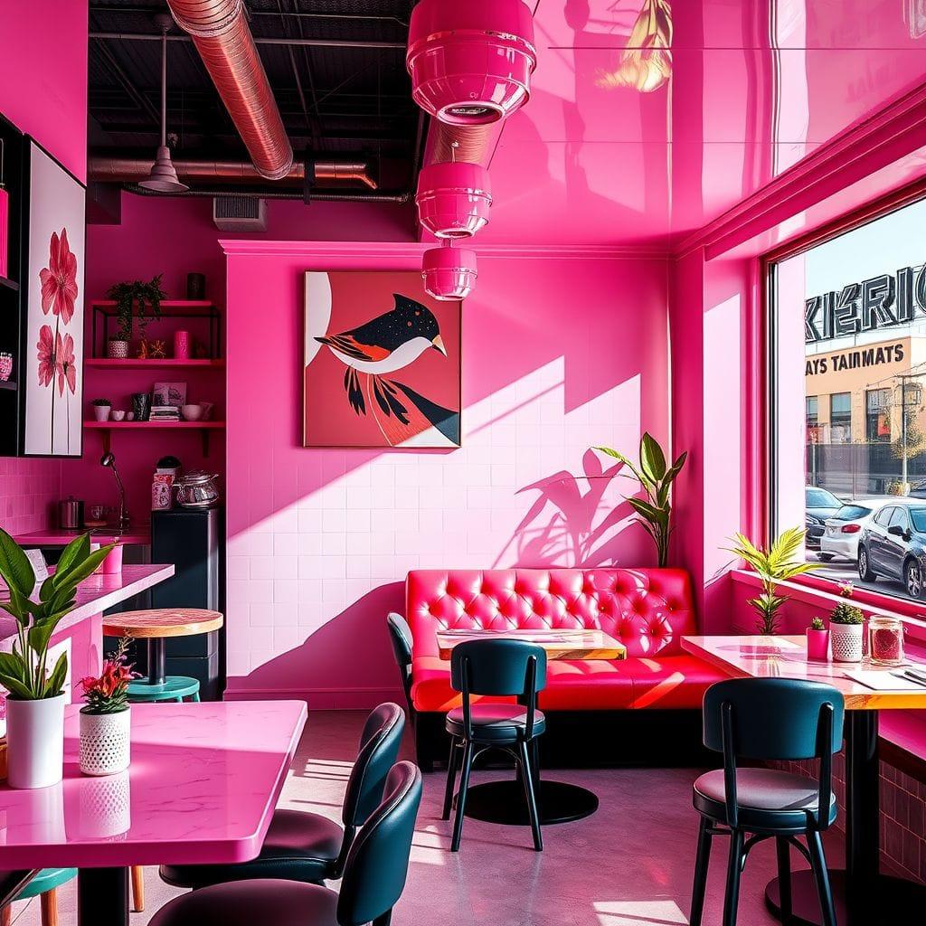 Hot Pink Coffee Shop design example 3