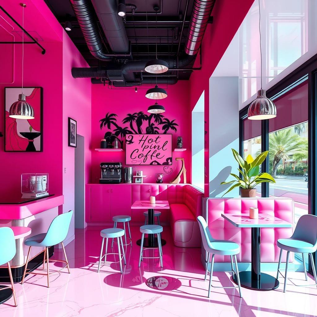 Hot Pink Coffee Shop design example 4