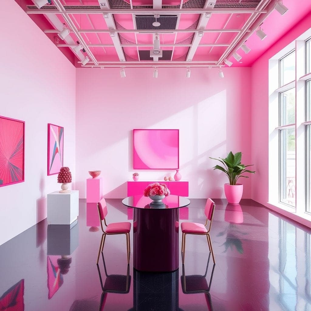 Hot Pink Exhibition Space design example 2