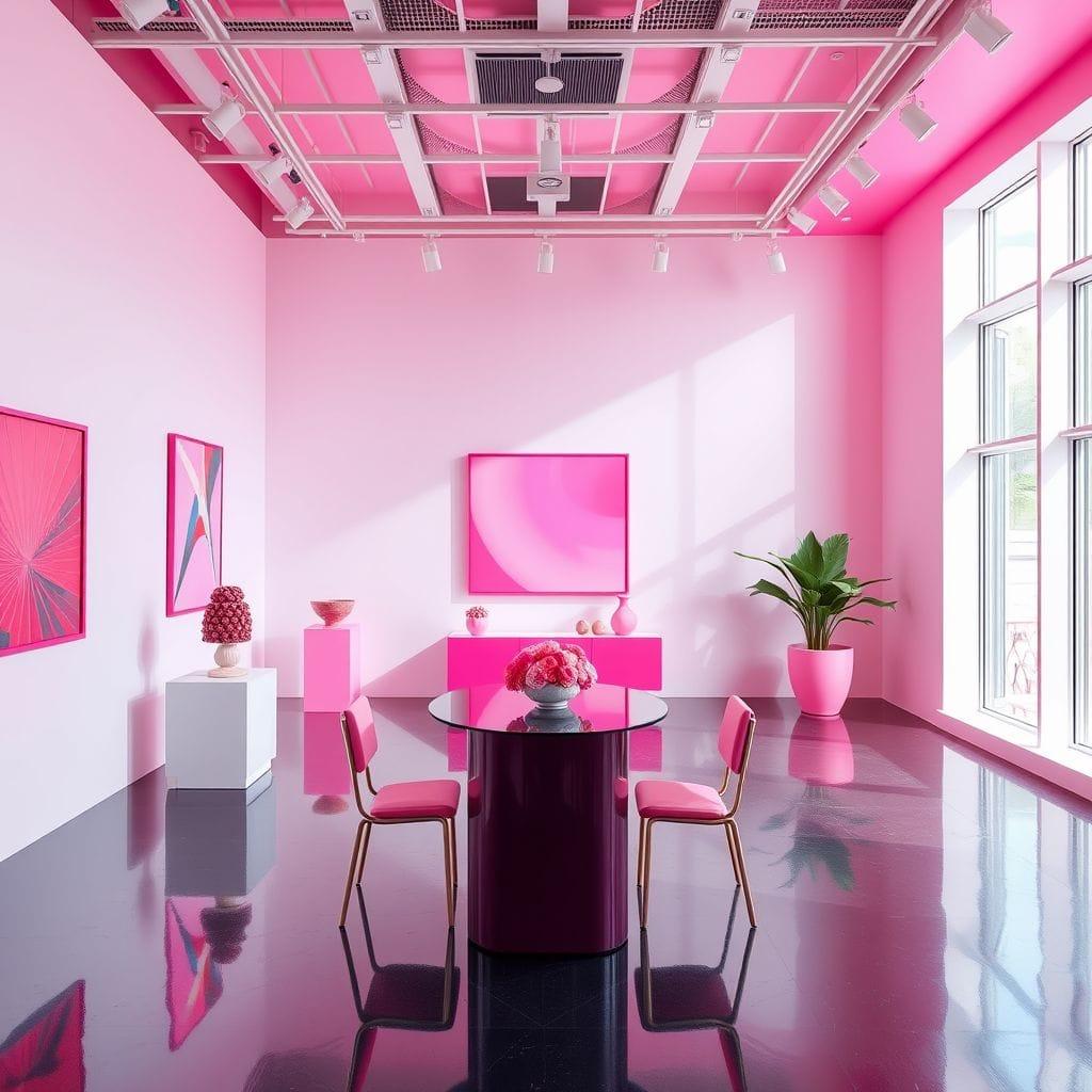 Hot Pink Exhibition Space design example 2