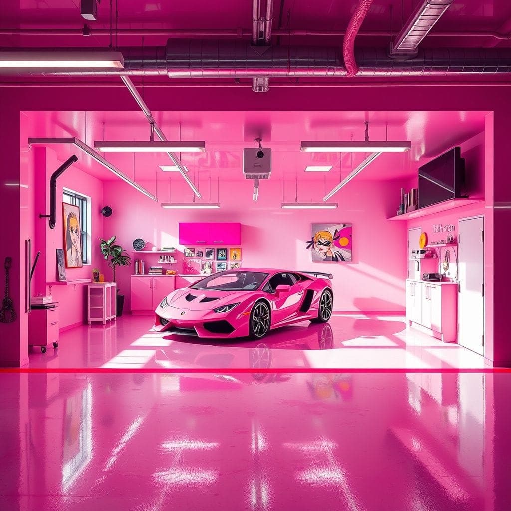 Hot Pink Garage design example 1