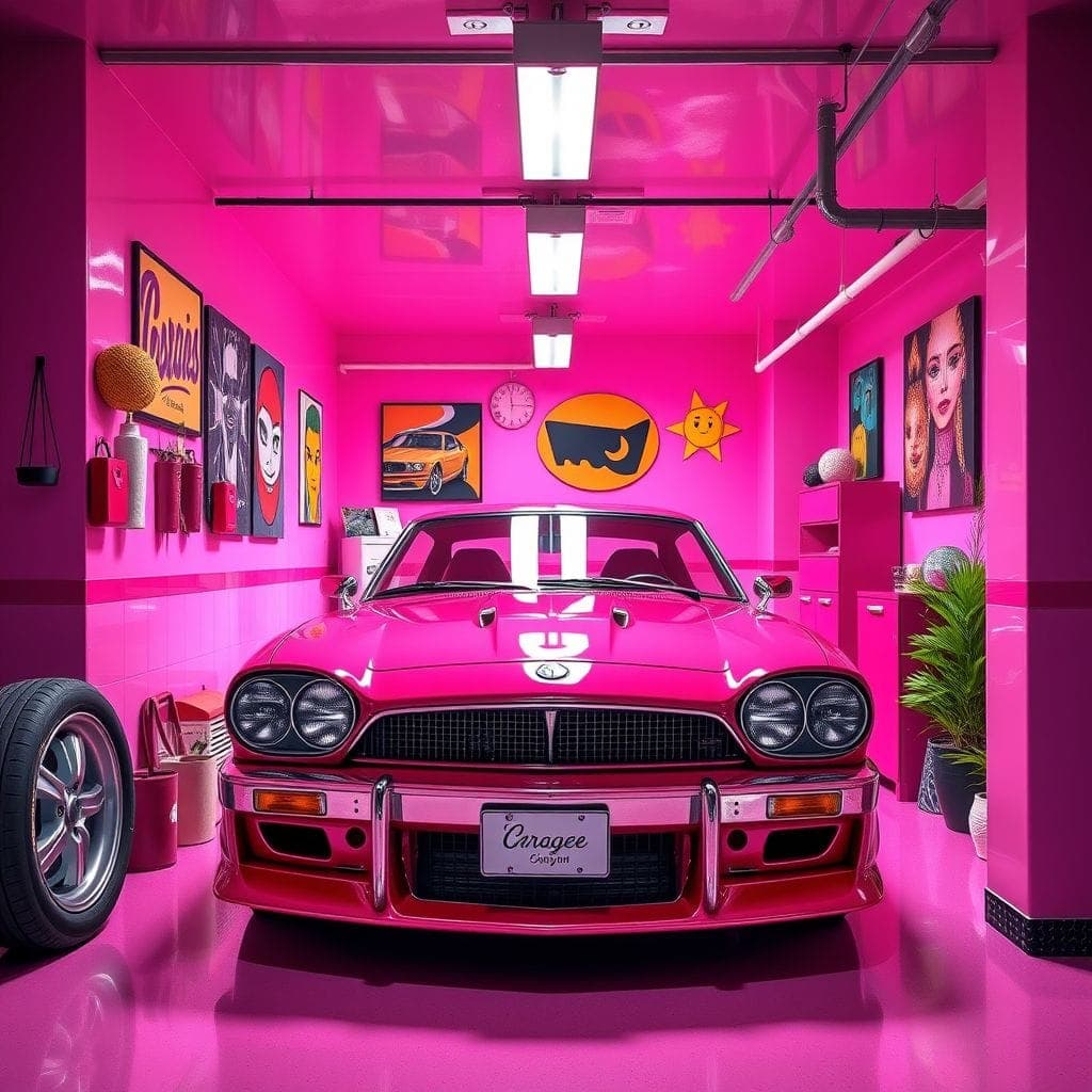 Hot Pink Garage design example 2
