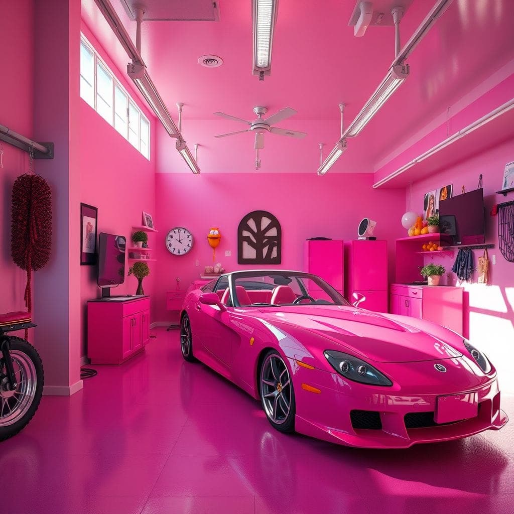 Hot Pink Garage design example 3
