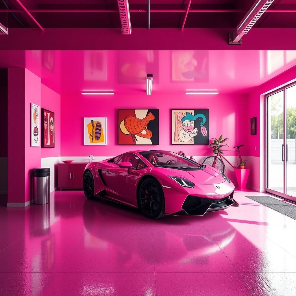 Hot Pink Garage design example 4