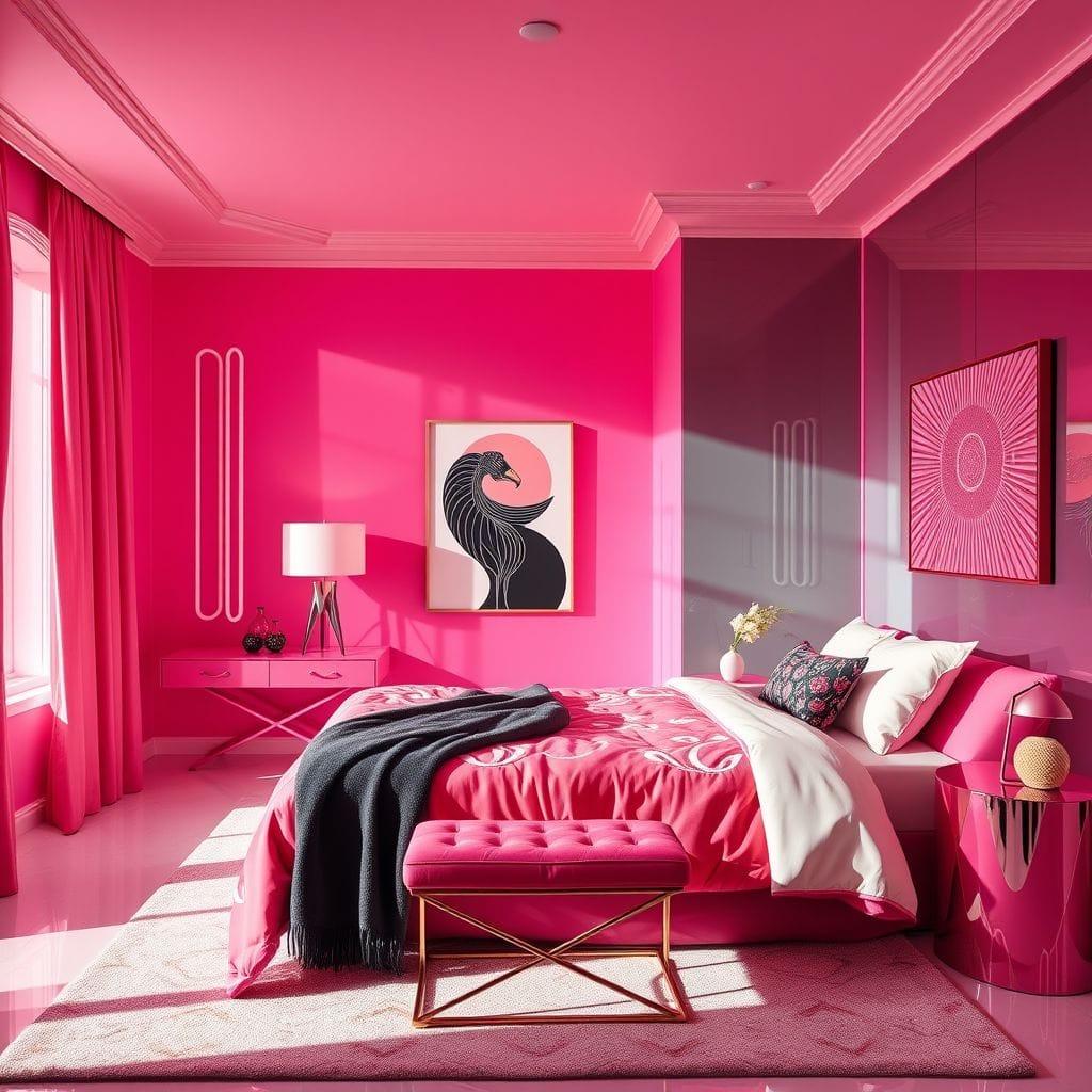Hot Pink Guest Room design example 2