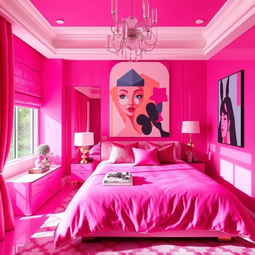 Hot Pink Guest Room design example 3