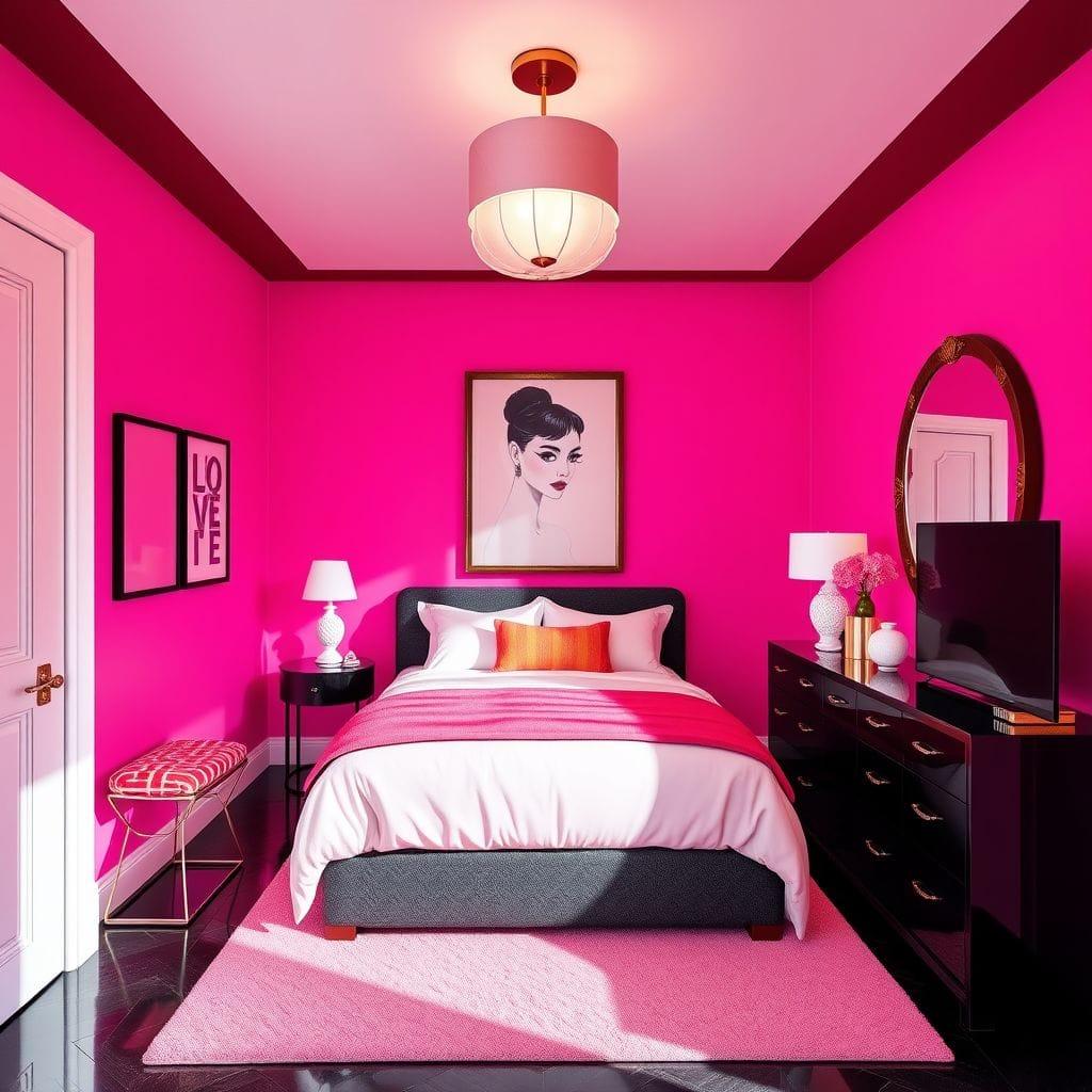 Hot Pink Guest Room design example 4