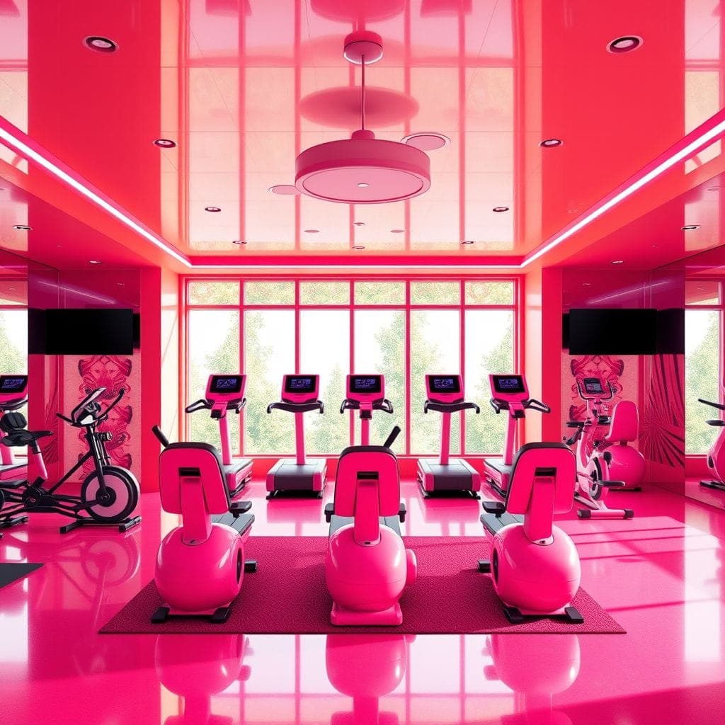 Hot Pink Gym design example 1